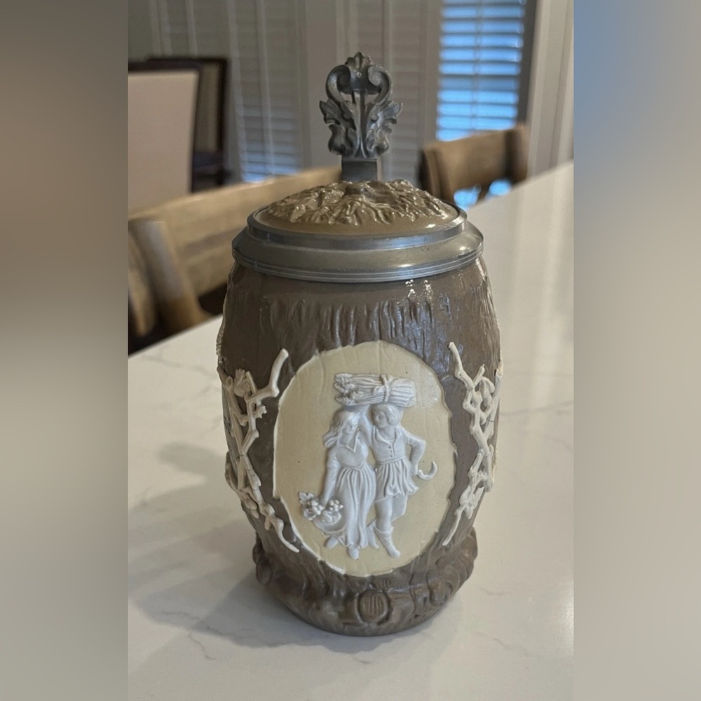 Antique Mettlach “Harvest” Beer Stein #1028 - 1/2 L - Villeroy & Boch - German